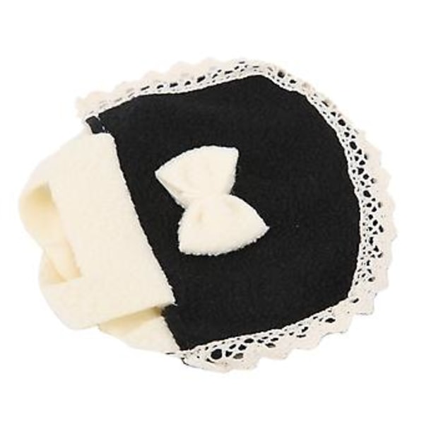 Hamsterdräktskläder med rosett Mjuk fleece Mini Husdjurskläder för Små Djur (Svart L)