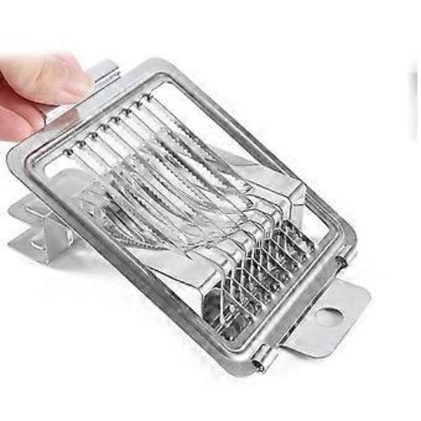 Äggdelare Rostfritt Stål Ägg Hårdkokta Metall Lätt Skärare Sektionshackare