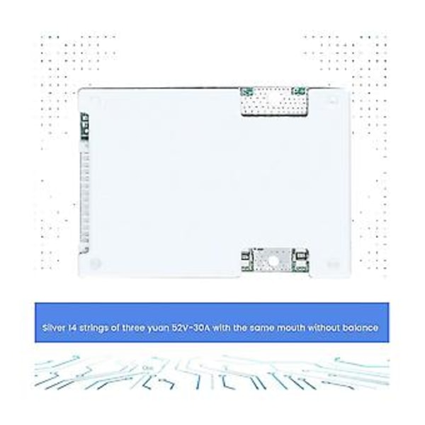 14S 52V 30A Piirilevy Ternääri Bms Pcb-levy Ilman Ba:ta Sähköpyörälle