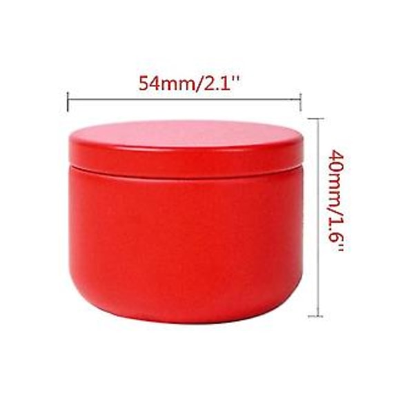 12 st 54x40mm Runda Burkburkar Tebehållare Matförvaringsbehållare För Löst Te, Kaffe, Kryddor, Portabel S