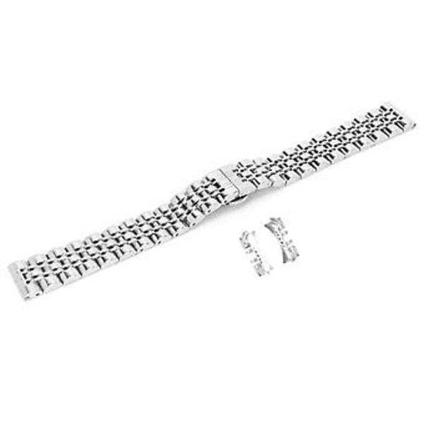 Fjärilslås Rostfritt Stål Klockarmband Ersättning Justerbar Längd Klockarmband 16mm / 0.6in