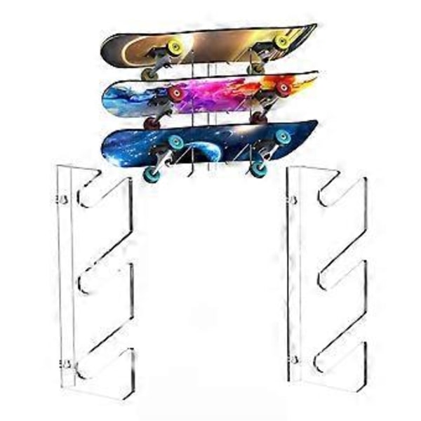 1 par stue longboard skateboard rack vægmonteret deck longboard rack snowboard skateboard display rack