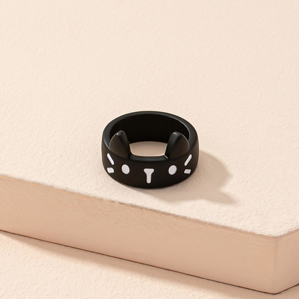 Søte små katteformede ringer for jenter kvinner legering minimalistiske ringer smykker