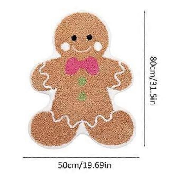 Pepparkaksbadrumsmattor Julmatta Söt Pepparkaka Jul Badrumsmattor Rolig Pepparkaksmatta Julbadrumsmatta