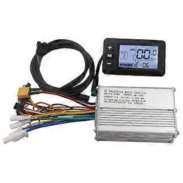 Elektrisk scooter børsteløs motorcontroller 48V 21A+S866 LCD-display dashboard kit E-scooter tilbehør sort+hvid