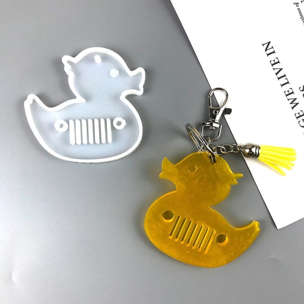 Diy And Duck Nøglering Form Crystal Epoxy Kreativ Silikoneform Kærlighedsgave