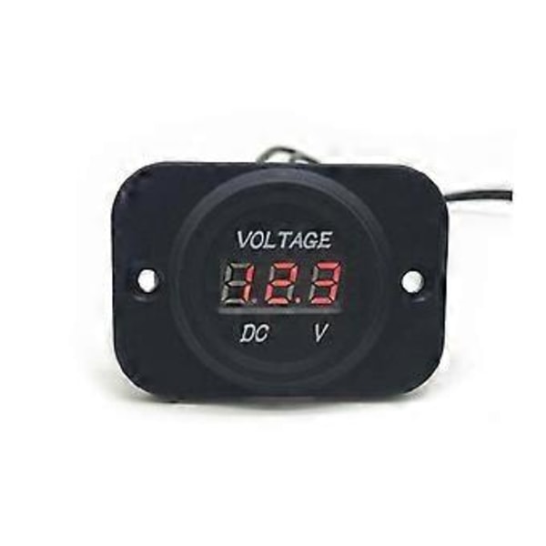 Digitalt Voltmeter Panel Vanntett for Bil Spenningstester