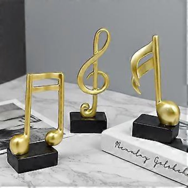 Nuottipatsas, Musiikkiveistos Musiikki-instrumentin pienoismalli jalustalla Hartsi Pöytäkoriste Ornamentti, 1 kpl