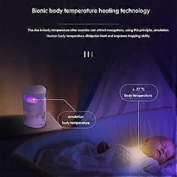 Inomhus Myggfångare USB Elektronisk Mygglampa, Flugfångare Uteplats Insekter Myggdödare för Hem, Kök