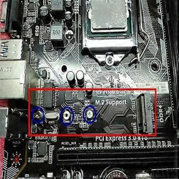 Nytt sett for M.2 Støtte Standoff Skrue SSD Monteringssett for -Asus Hovedkort Ha
