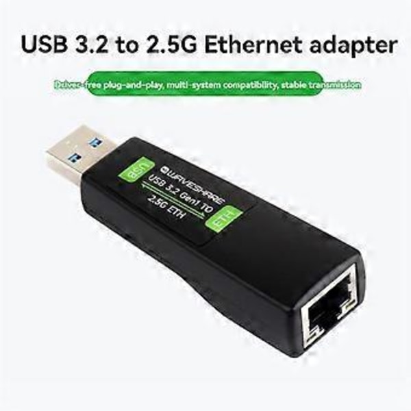 USB3.2 till 2.5G Port Konverter Modul Höghastighets Internetåtkomst Drivrutinsfri Plug Play Multi-System Kompatibel Modul
