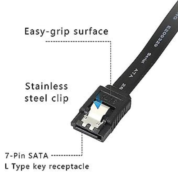 2 kpl Sata 6g datakaapeli, Sata 2-in-1 jatkojohto, lp4 Ide - Sata 15p Fe sarjaliitännällä A