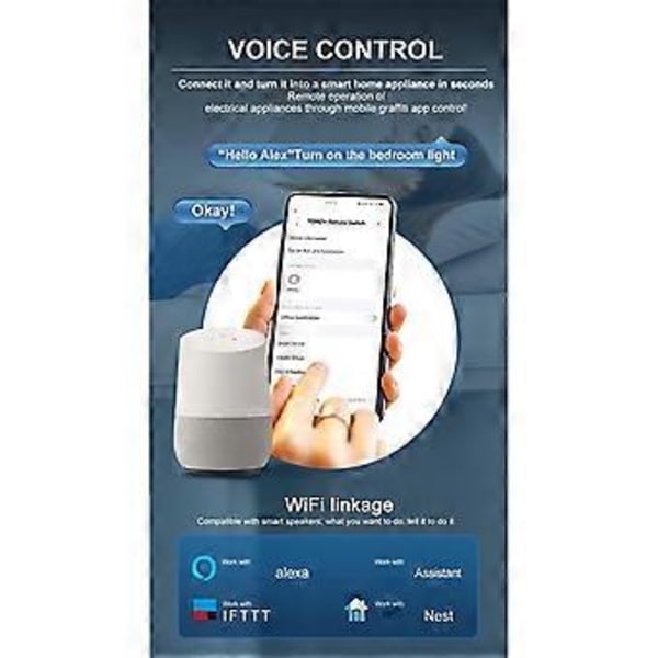 TOB9S-63 Ingen Mätning TUYA Smartlife 1P+N WIFI Smart Strömbrytare Energimätare Strömbrytare Relä MCB