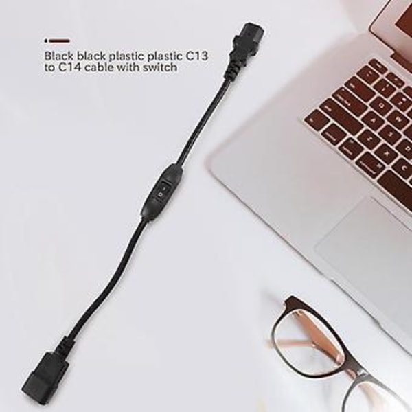 Special Pdu Ups Strömkabel, Iec 320 C14 Till C13 Med På/Av-knapp 30cm Svart