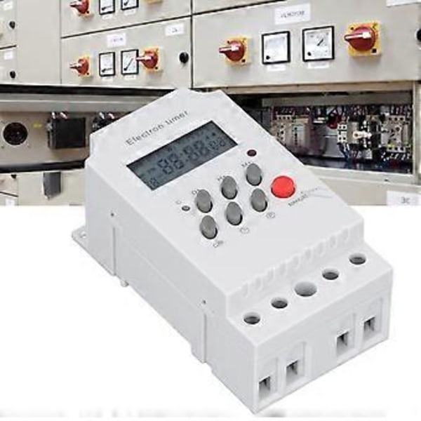 Elektroninen ajastinkytkin DIN-kisko LCD-mikrotietokone elektroninen älykäs ohjain KG316TII (DC 12V)