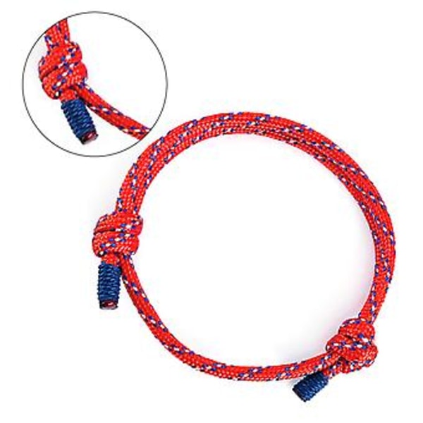 Rött Kamouflage Fallskärmslina Armband - Justerbar Vänskapsdesign