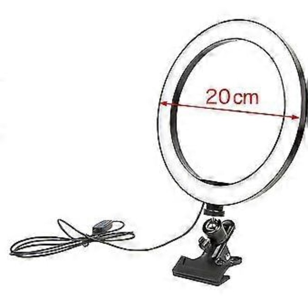 Ring Light med Skärmklämma, Dator Laptop Videokonferens Datorskärmslampa För Distansarbete, Själv Live Streaming
