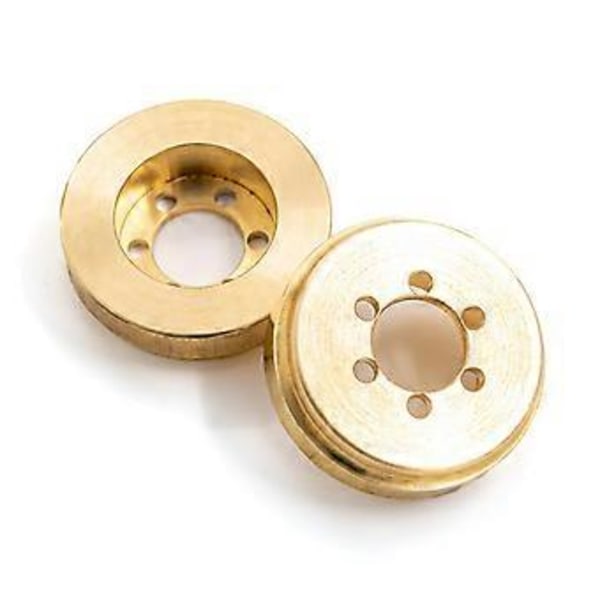 2 stk. messing indvendig hjulvægt blok udskiftning til 1/10 Trax4 90046 90047 fjernbetjening crawler bil 1.9inch/2.2inch beadlock hjulfælge balance V