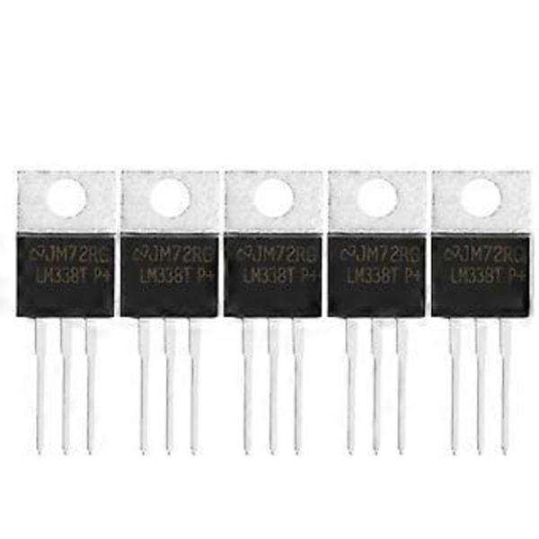 5st LM338T LM338 TO-220 IC Hög Ström Justerbar Integrerad Spänningsregulator