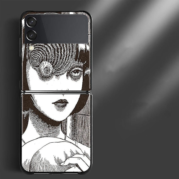 Samsung Galaxy Z, 5g, Flip 3 Z, Sort, Rigid, Anime, Horror, Capa Junji Ito