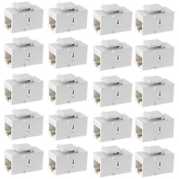 Etet Kobling, 20-pakning Cat6 Rj45 Inline Fe-kontakter