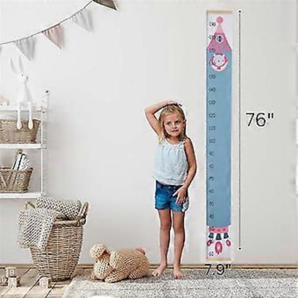 C Canvas Tillväxtdiagram för Barn - Unisex Barnrum Väggdekor - Mätning Höjd Diagram - Väggtejp med Höjd Diagram för Barn