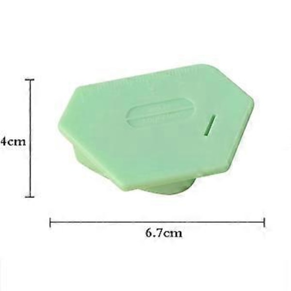 Magnetisk Sömsmånsguide för Symaskin, Polygonal Multifunktionell Sömsmånsguide Fållguide med Skala Grön 2 ST
