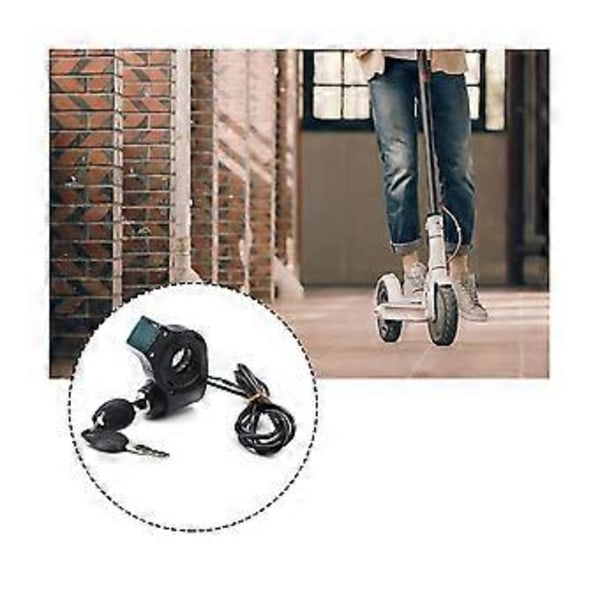 E-cykel Tändningslås Nyckel Tumgas Voltmeter Digital Spänningsdisplay Strömbrytare För M365 Universal
