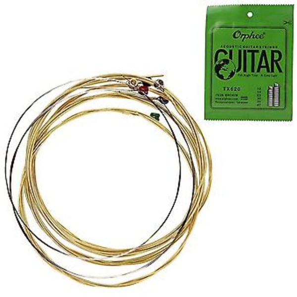 6 stk./sæt Acoic Guitarstreng Hexagonal Kerne+8% El , T Ligh