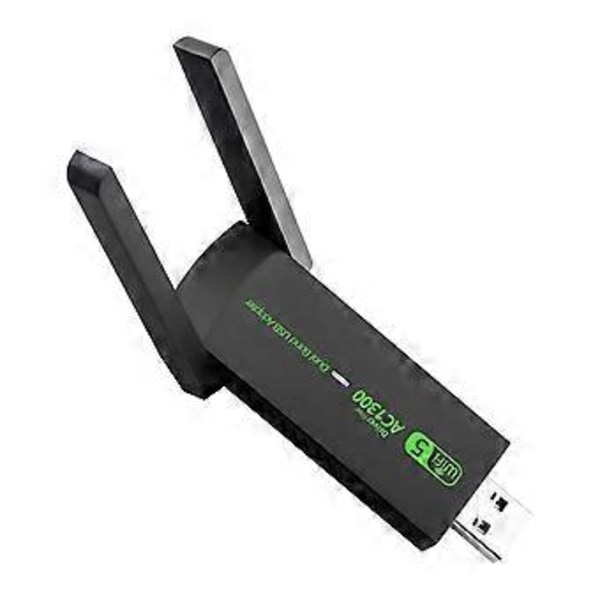 1300Mbps USB WiFi Adapter Dual Band 2.4G 5GHz Trådløs Dongle Signalmodtager til PC/Laptop Win 7/8/10/11 Driverfri
