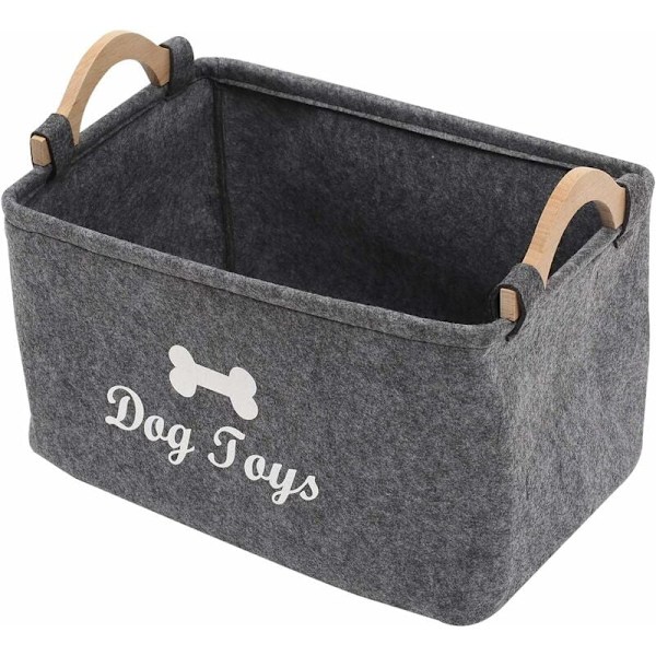 Felt Pet Toy Storage Box, Very Suitable for Storing Pet Toys, Accessories and Supplies--L