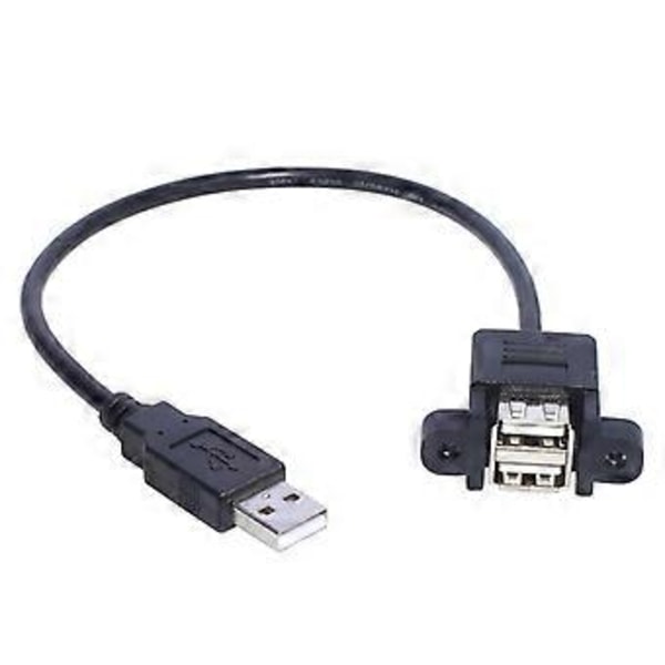 USB 2.0 Typ A Splitter, USB Y-kabel En Hane till Hona Dubbel Hub Strömkabel