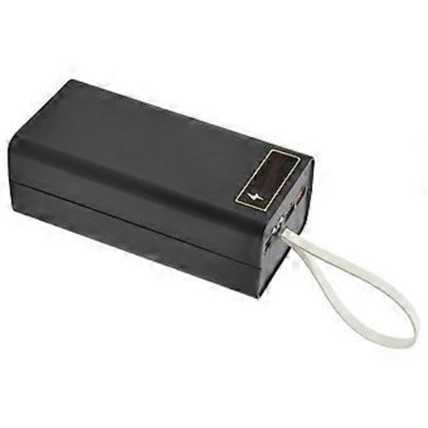 21X18650 Batterifodral Svetsfri Powerbank-fodral PD med Lampa 18650 Batteriladdningsbox Löstagbar Bärbar DIY-skal