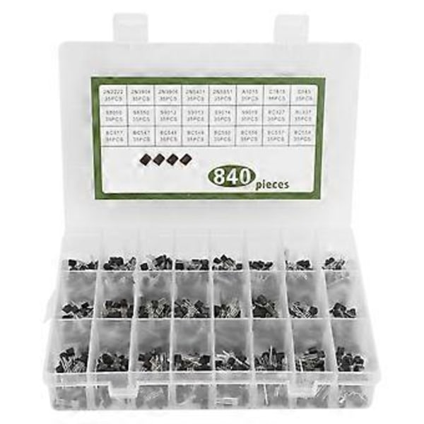 840 stk. Power Transistor Kit Triode Sortimentsæt Industrielle Kontrolkomponenter TO92