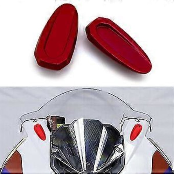 Til S1000RR 2019-2023 Motorcykel Bakspejl Base Cover Vindskærm Drive Eliminator Spejlhul Cover - Rød