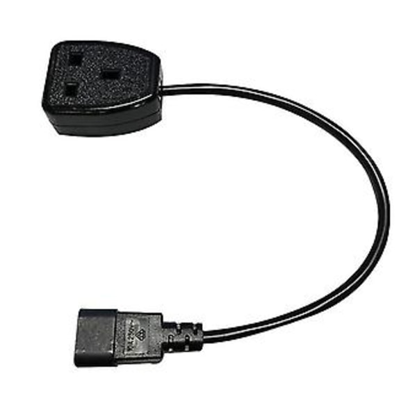 Iec320 C14 Til Uk Bs1363a Stikkontakt, Iec C14 Stik Til Uk 3-benet Fe Stik Adapter Kabel