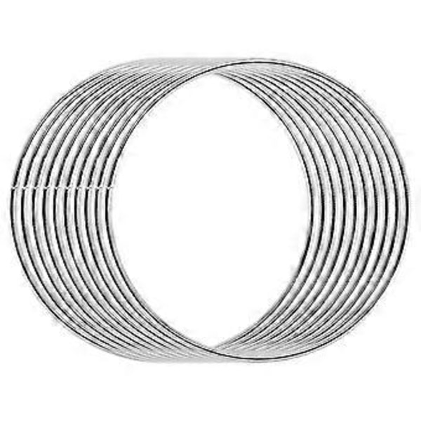 10 Pakning 4 Tommers Sølv Drømmefanger Metallringer Blomsterringer Krans Makrame Kreasjoner Ring for Håndverk DIY