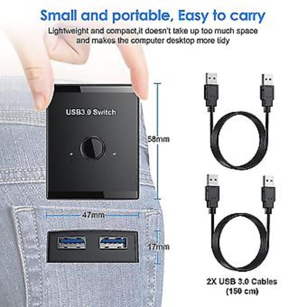 Usb 3.0 S Valitsin, Kaksisuuntainen 2 Sisään 1 Ulos / 1 Sisään 2 Ulos Usb Kvm Sarja