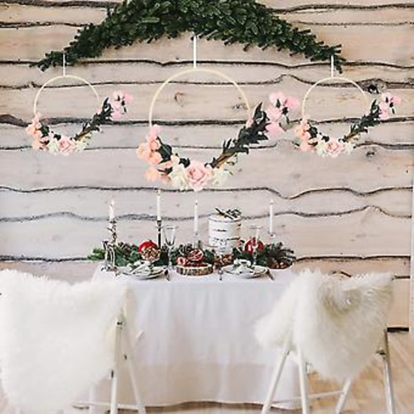 Bambusringer, sirkel rund fanger DIY-bøyle for blomsterkrans En Plant R