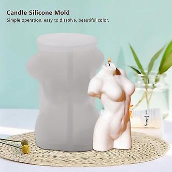 3D Kropskunst Lys Silikoneform Til Kvinder Model Menneskekrop Silikoneform Krystal Resin Voksform Ar