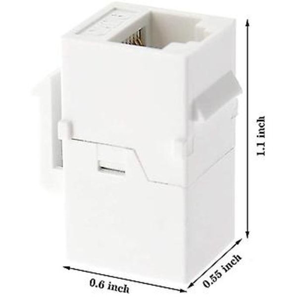 Etet Kobling, 20-pakning Cat6 Rj45 Inline Fe-kontakter