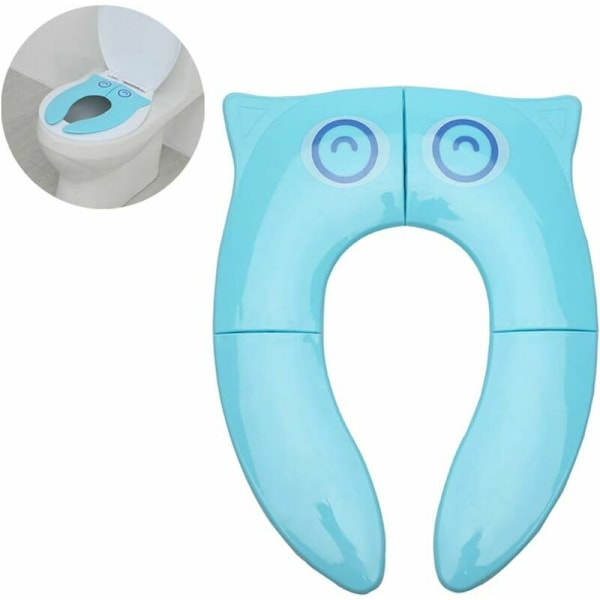 Foldable Travel Toilet Reducer for Children Portable Toilet Seat for Baby Comfort PP Material with 4 Non-Slip Silicone Pads and 1 Carry Bag (Big Eye