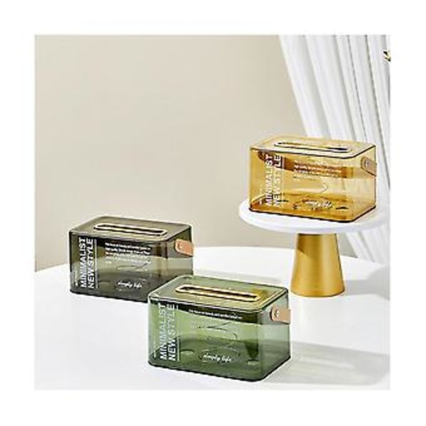 Hushålls Tissue Box Transparent Skrivbords Tissue Box Pappersförvaringslåda Vardagsrum Matsal Ro