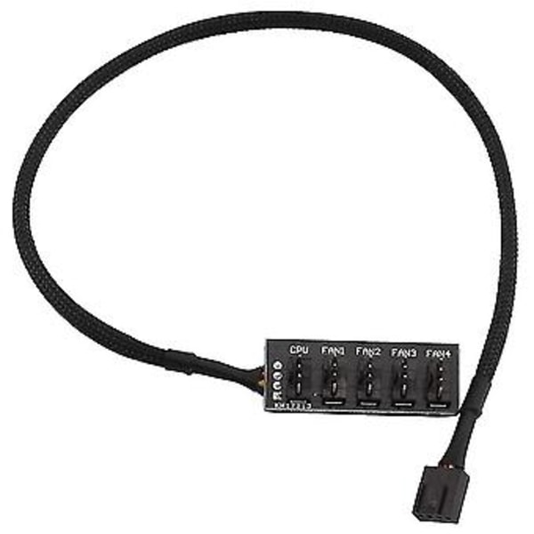 Host Case PC Fläkt Kabel 1 Hona Till 5 4pin Socket Fläkt Hub Splitter Kabel För 4pin