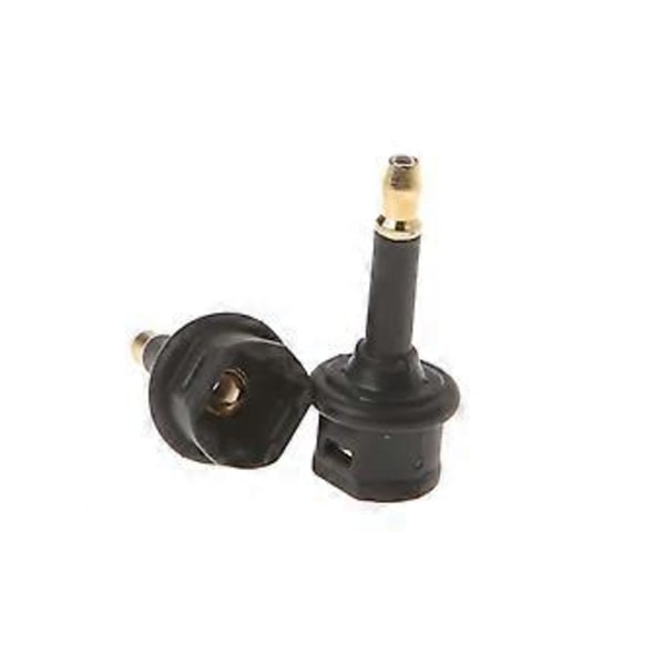 2 stk Toslink Hunn Til 3.5mm Hann Mini Audio Plugg Digital Optisk Adapter Konverter