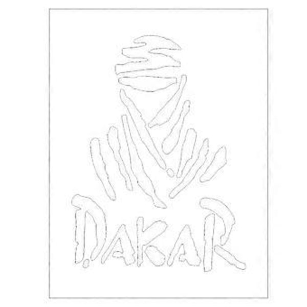 Luova auton ulkopinnan koristesarja DAKAR-tarralle 11,5x11,5cm Tarran koristelu