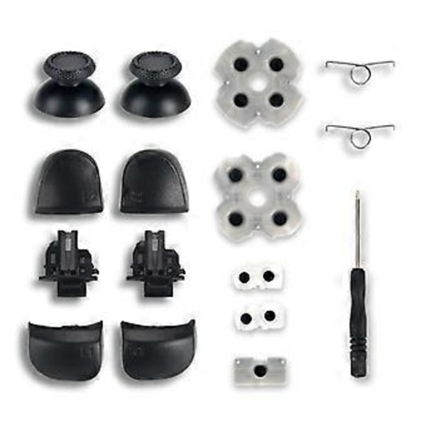 För PS5-Controller L1-R1 L2-R2 Trigger-Knappar 3D-Analog Stick + Konduktiv Gummiknapp Skruvmejsel Reparationskit Hållbart
