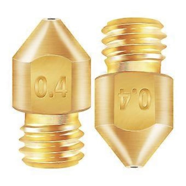 6 st 3D-skrivare Mässing Koppar Extruder Munstycke MK8 0.4mm för Creality CR-6 SE 3D-skrivare 1.75mm Filament