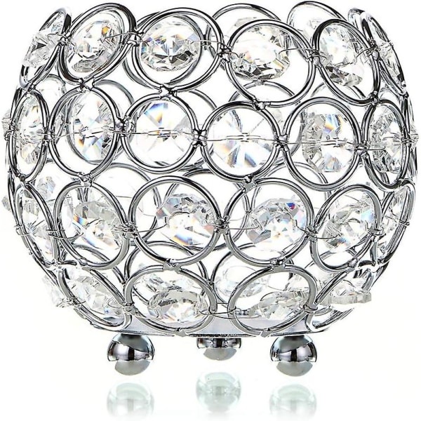 10 cm kristalli kulho kynttilänjalka Sparkly Tea Light kynttilänjalat kynttilän lyhdyt koristeellinen kynttilänjalka jouluksi uudenvuoden ke