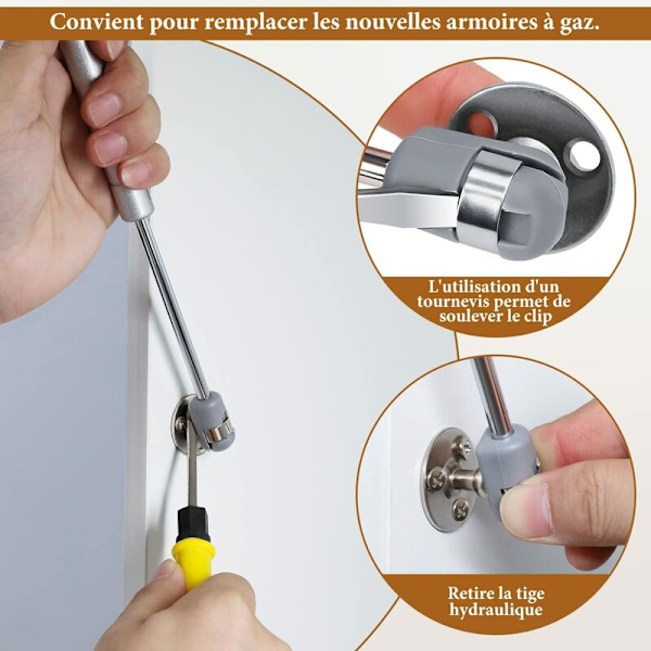 Hydrauliske stempler, gasfjedre 4 stk. køkkenskab hængsler 100N møbelfjedre, gasfjedre til løft af køkkenskabslåger med skruer